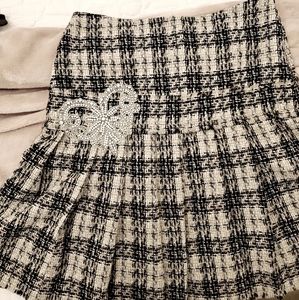 Anthro Woven Dazzle Skirt